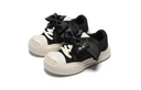 OCAI Smile Shoes - Chunky Black Big Head Canvas Sneakers for Casual Outfits