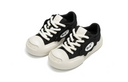 OCAI Smile Shoes - Chunky Black Big Head Canvas Sneakers for Casual Outfits