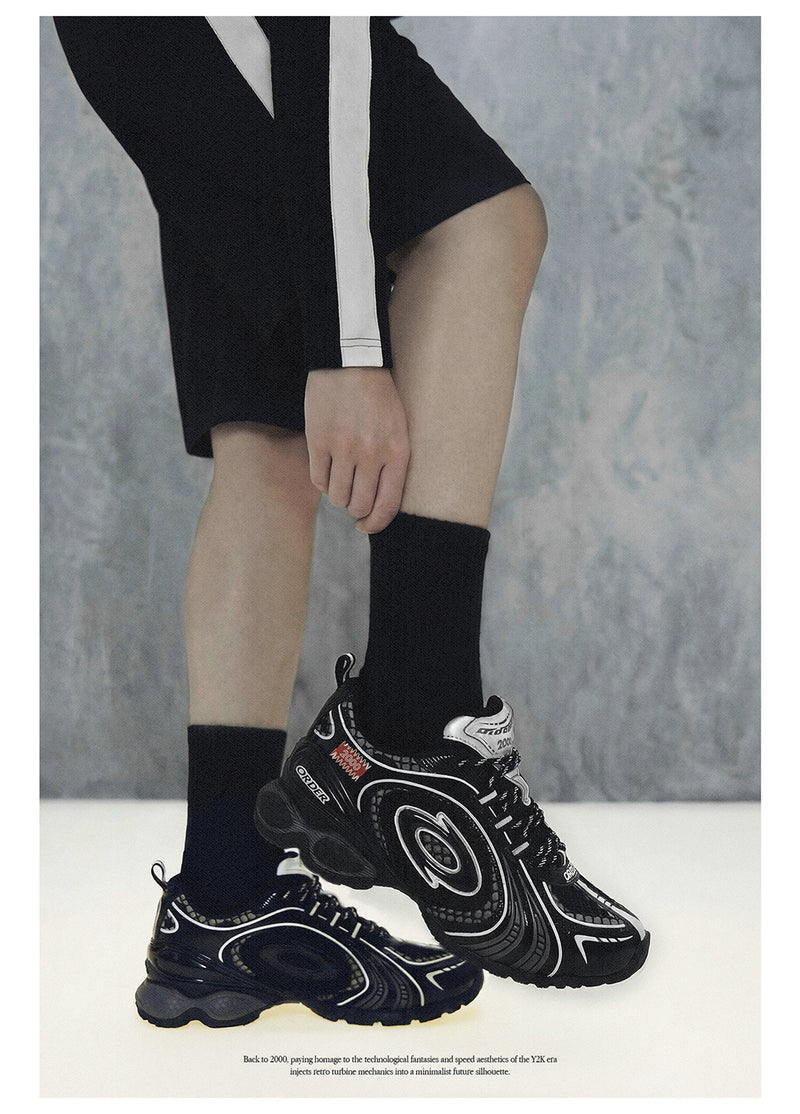 Turbo 2000 Running Shoes- Destroyed Black