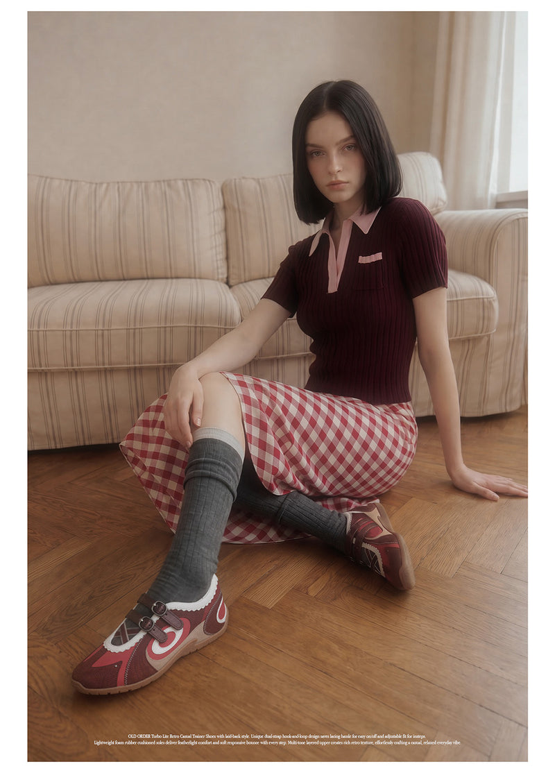 Turbo Lite Mary Jane Sneakers - Scarlet Echo