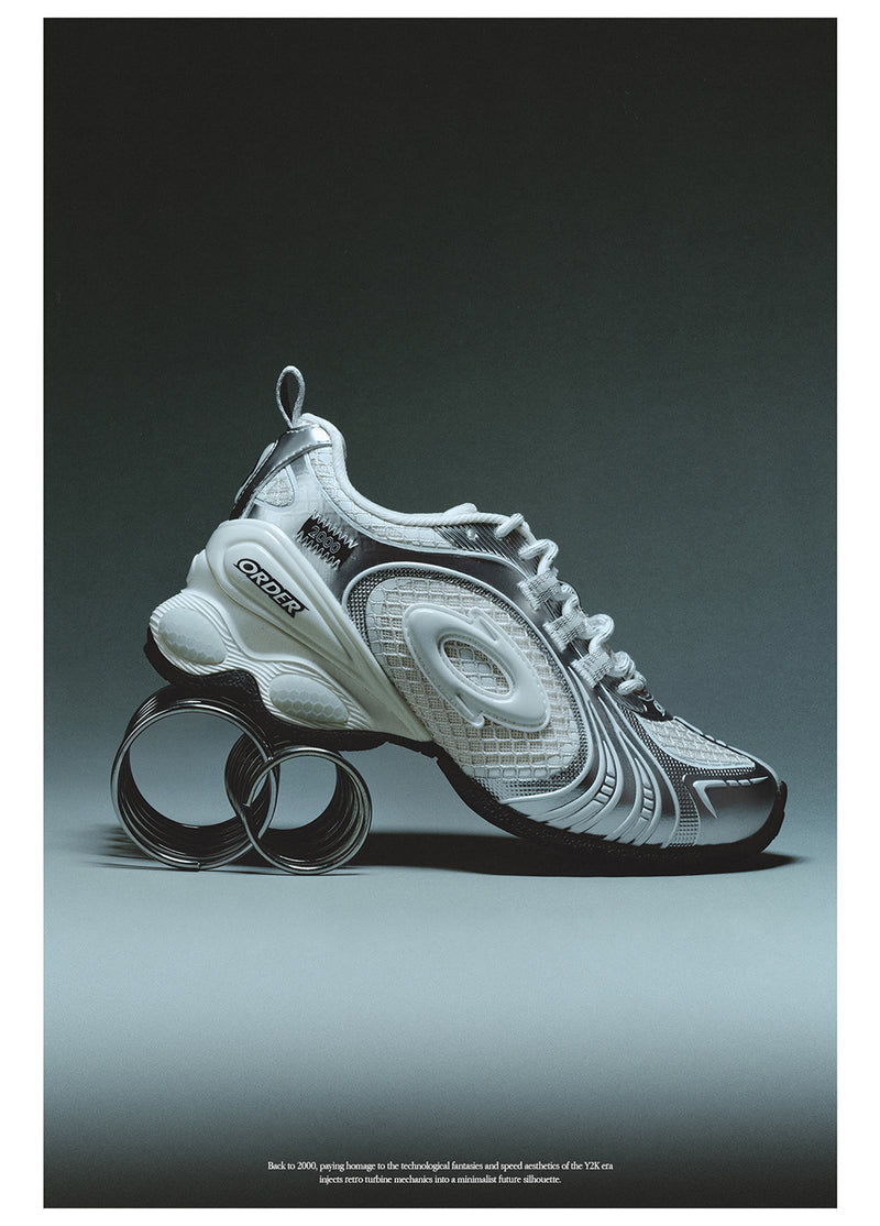 Turbo 2000 Running Shoes- Glacier White