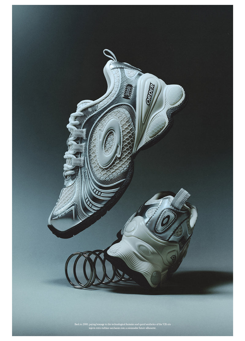 Turbo 2000 Running Shoes- Glacier White