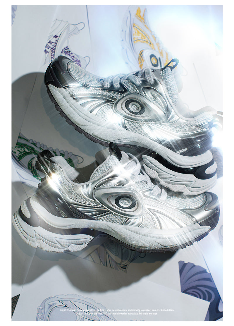 Turbo GT Running Shoes White Silver