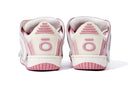 Photo of bright pink OLD ORDER sneakers with white laces and rubber soles. The vibrant pink color matches the tone of Barbie's world in her new movie. cool sneaker trendy shoes sneakers street style shoes inspo ， pink girly thing, pink girly aesthetic