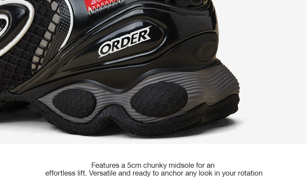 Turbo 2000 Running Shoes- Destroyed Black