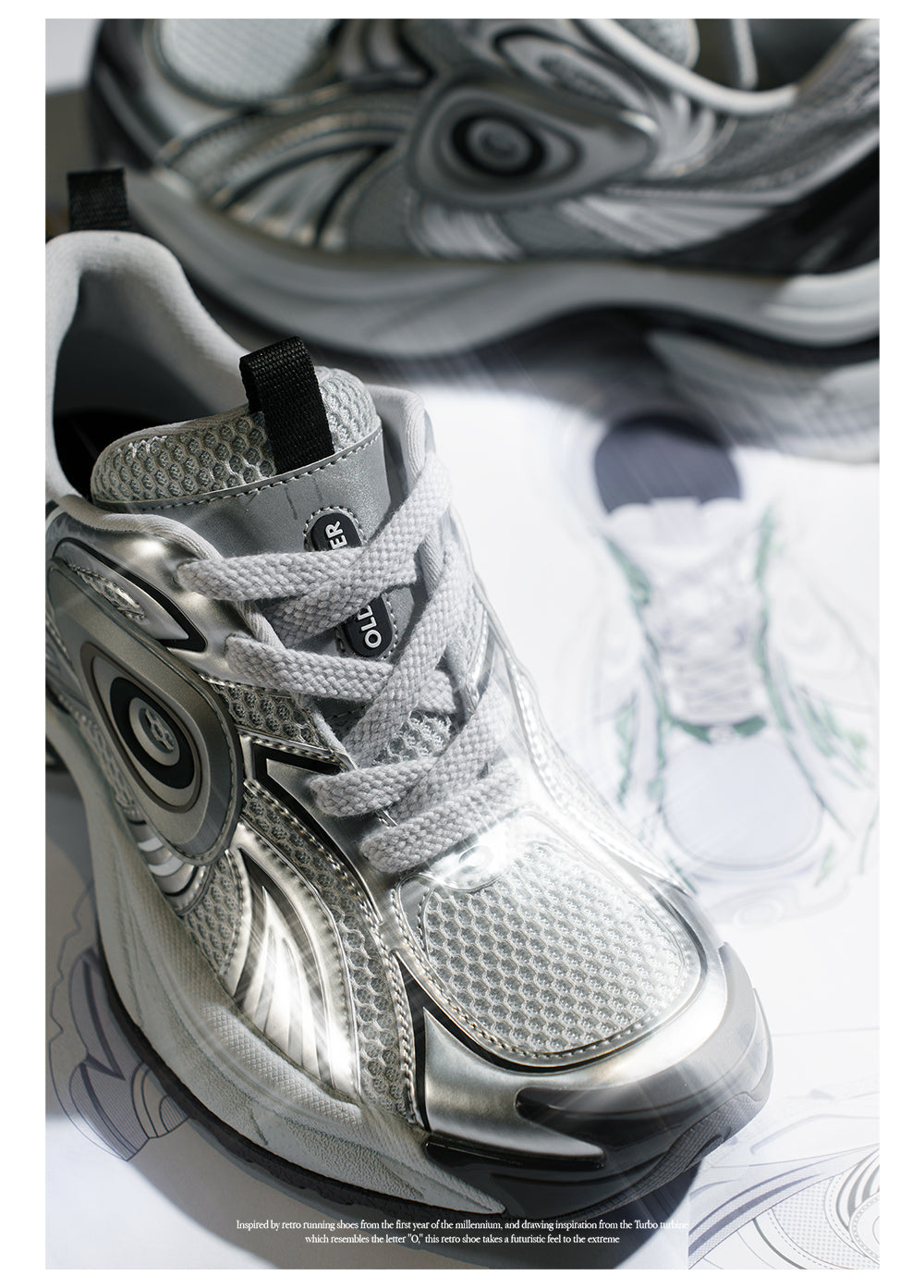 Turbo GT Running Shoes White Silver