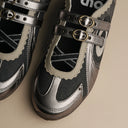 OLD ORDER Turbo Lite Brown Tales – double buckle strap detail, top view