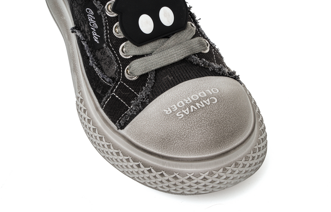 OLD ORDER Big Head Canvas Vintage Black Denim