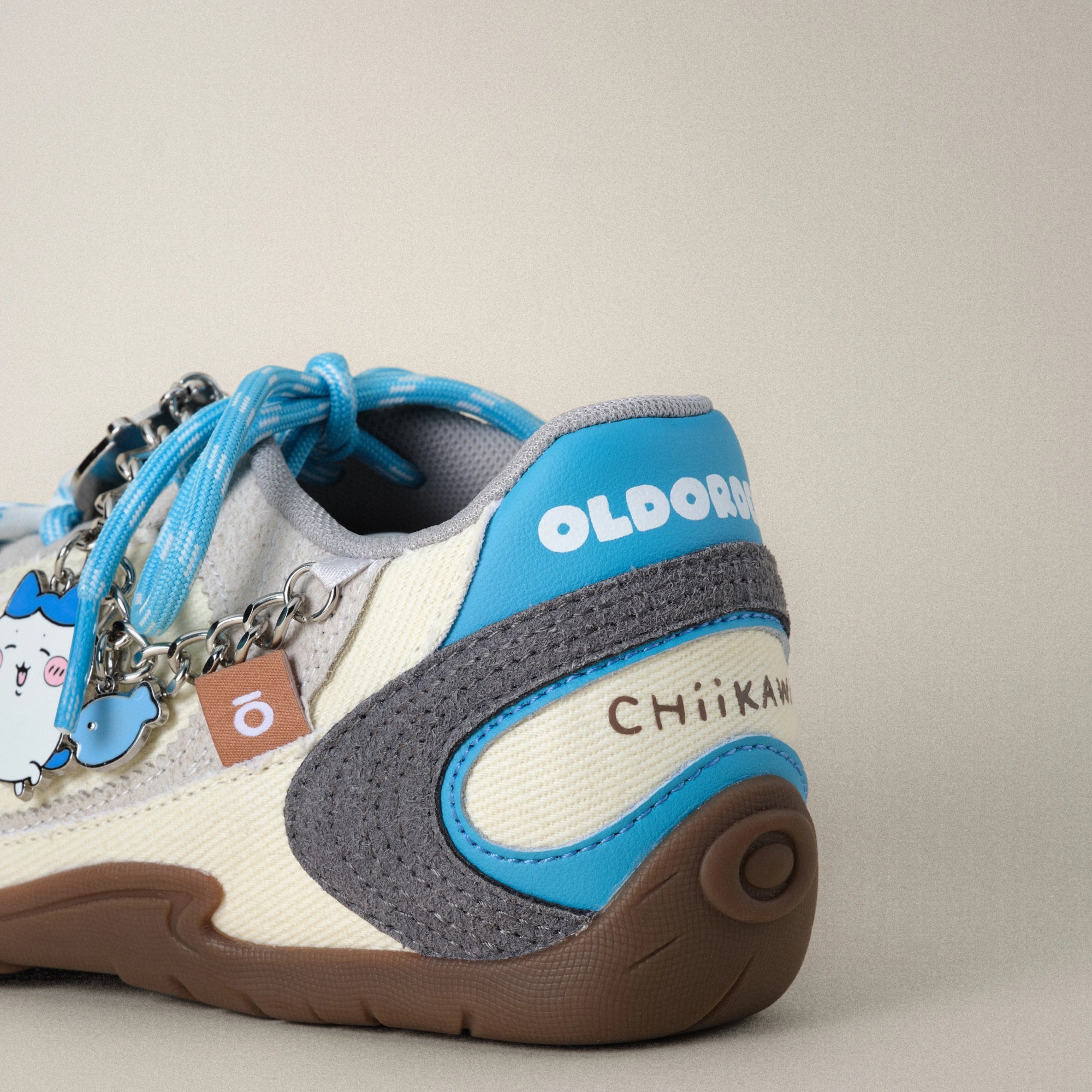 Beige Blue Turbo Lite Trainers | OLD ORDER