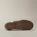 Brown and pink sneaker on a beige background with HelloKitty charm lightweight y2k retro shoes old order 