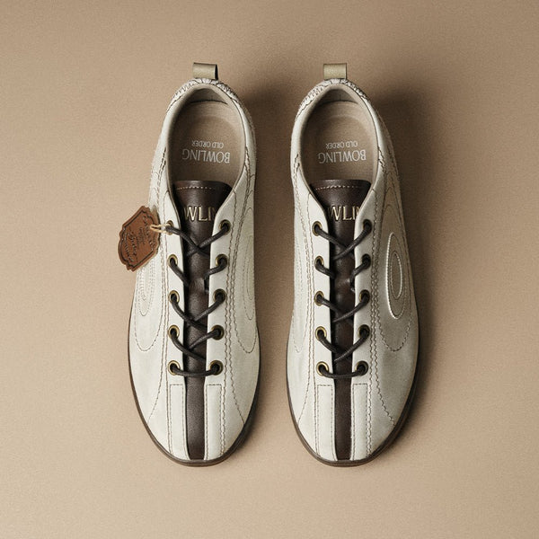 Bowling Series Flat Sneakers Vanilla Champagne - OLD ORDER