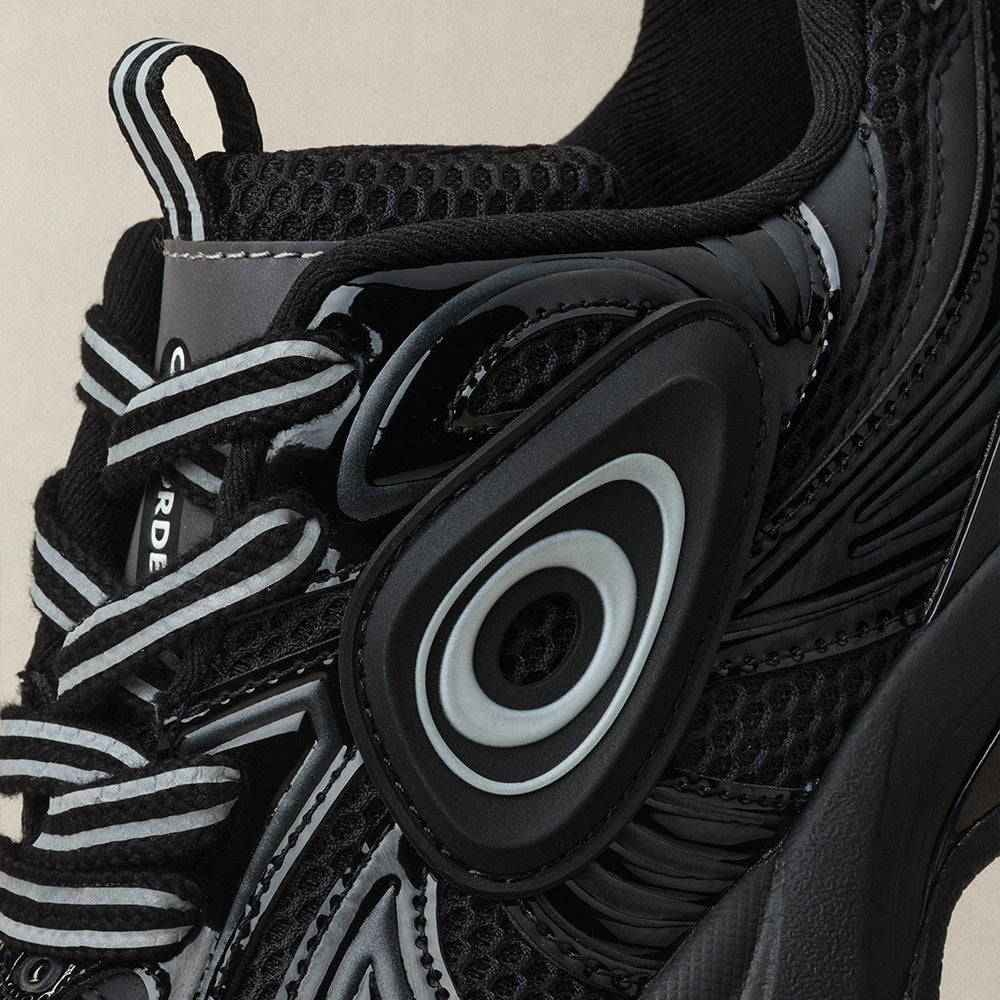 Turbo GT Black Mesh Running Shoes | OLD ORDER
